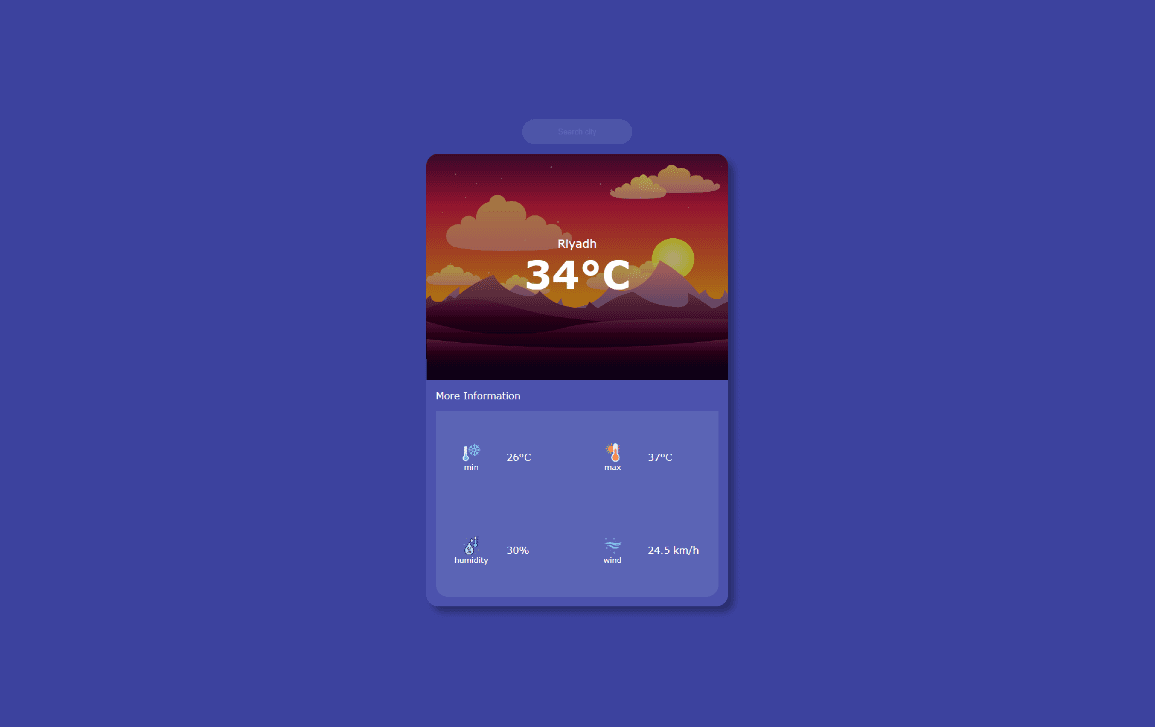 Weather app using Angular
